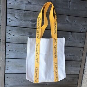 SOL Recycled Canvas Tote Bag Shoulder Online Exclusive Cream Yellow Branded